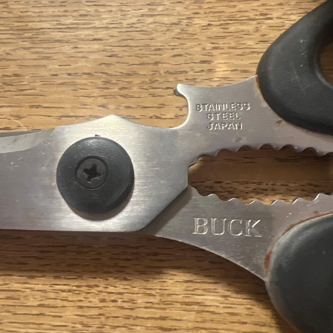 BUCK ステンレススチール はさみ レザーケース付き