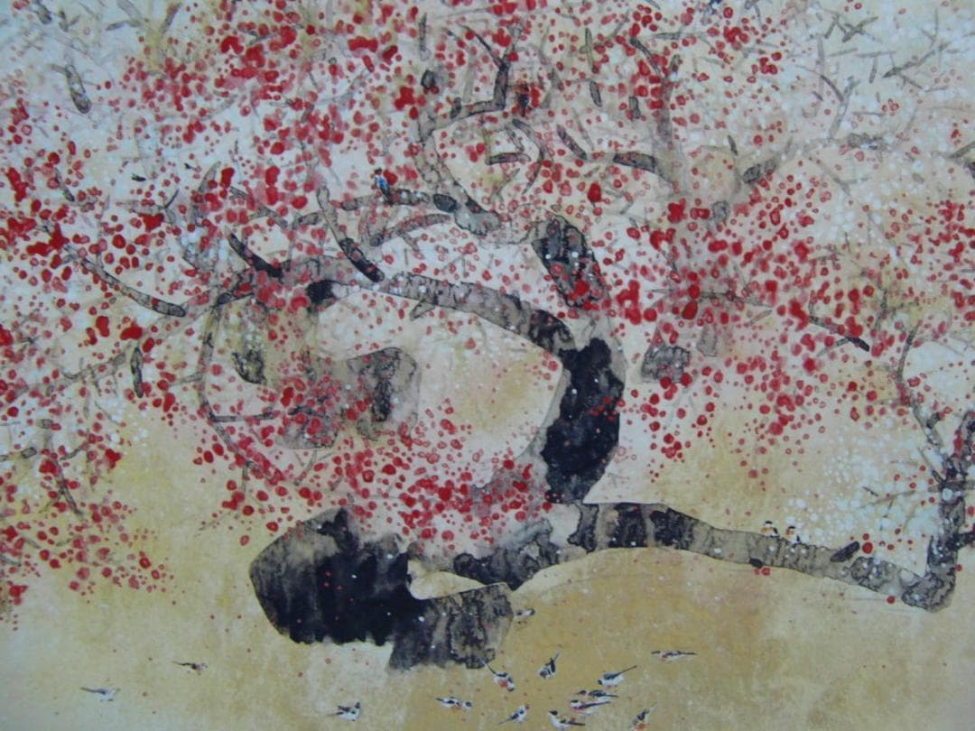 前田 青邨、「紅白梅」、厳選、希少画集・額装画、人気作品、新品高級額 額装付