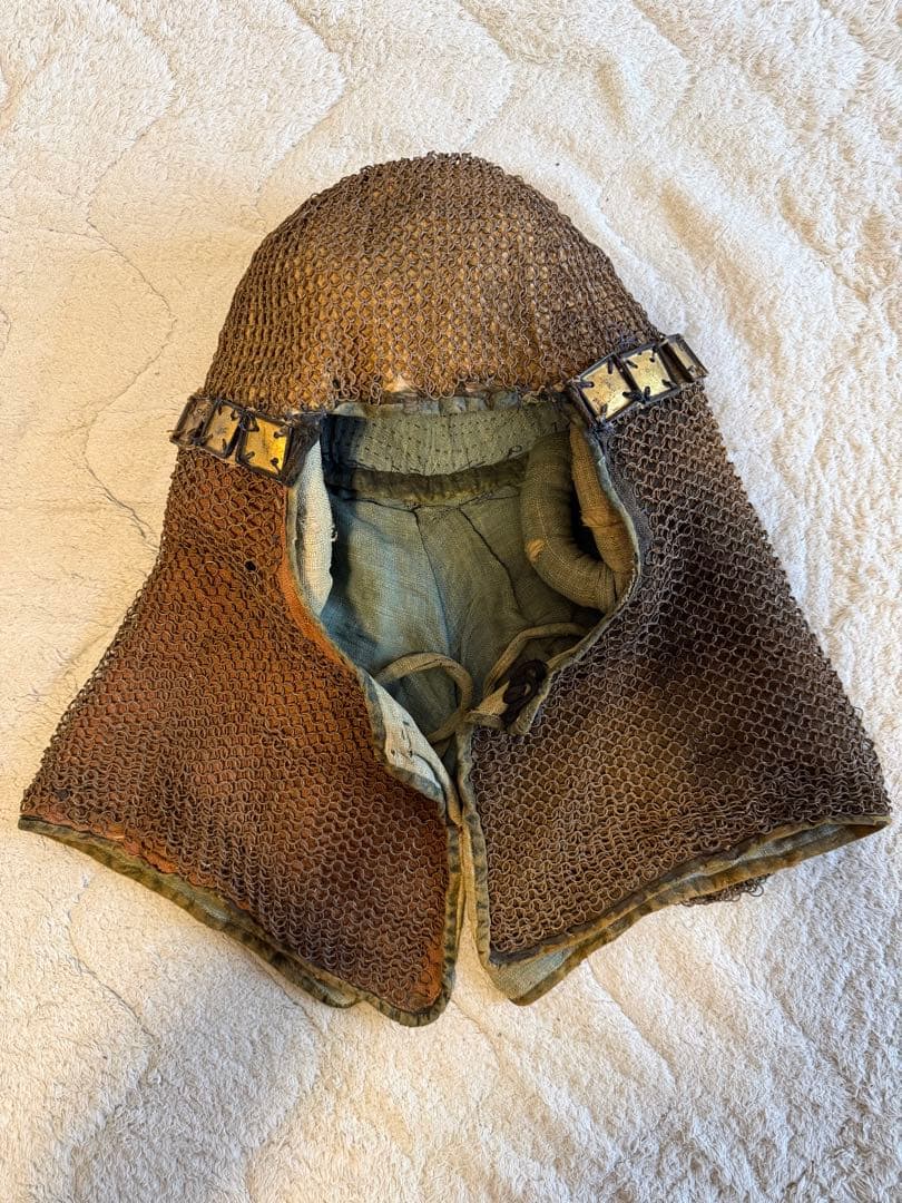 ⭕️ 江戸時代　鎖帷子　【鎖頭巾】　幕末　新撰組　忠臣蔵