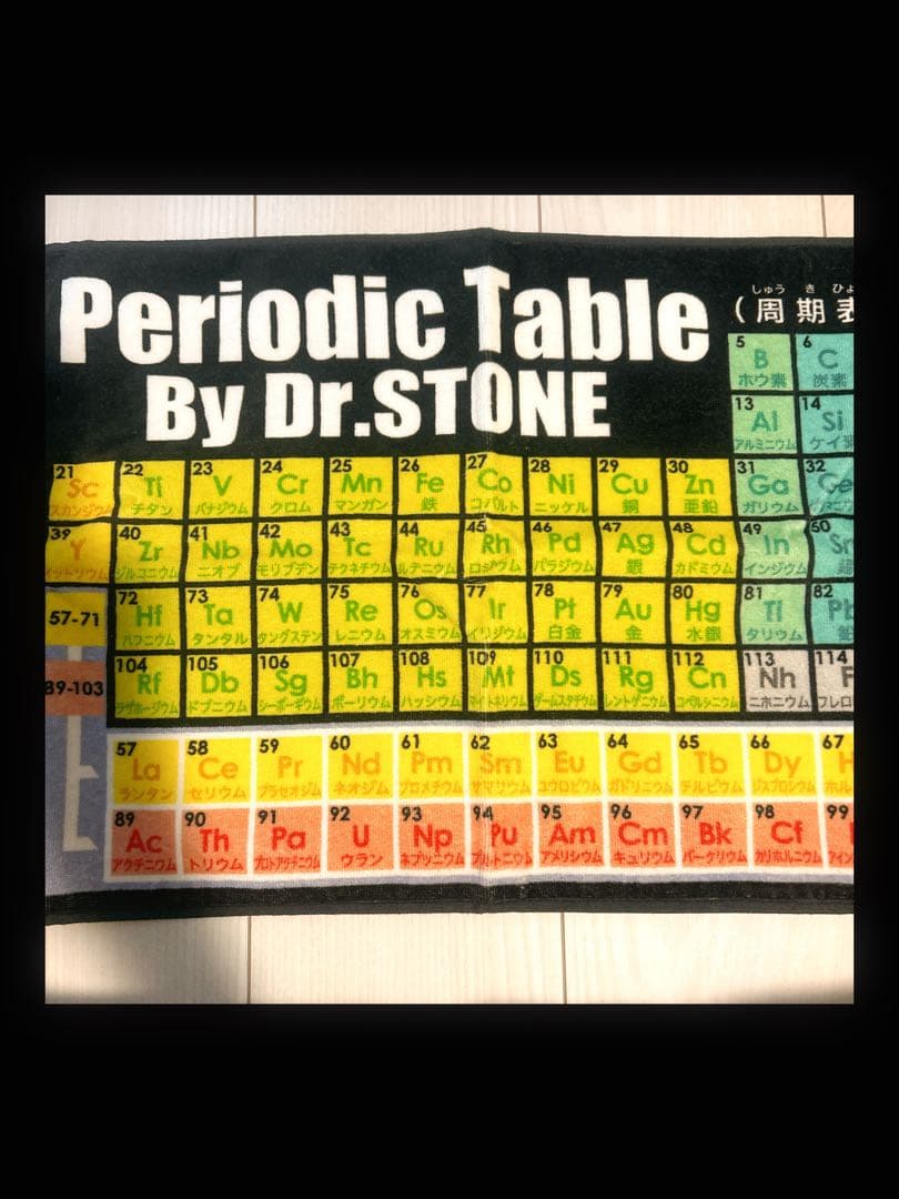 ドクターストーン 石神千空 周期表タオル