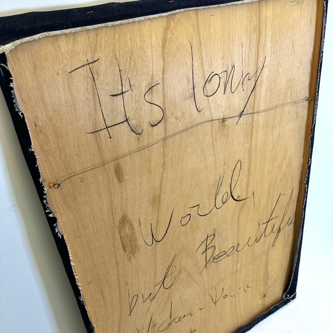 デニム 特大 ブリーチ アート 絵 一点物 店舗 展示品