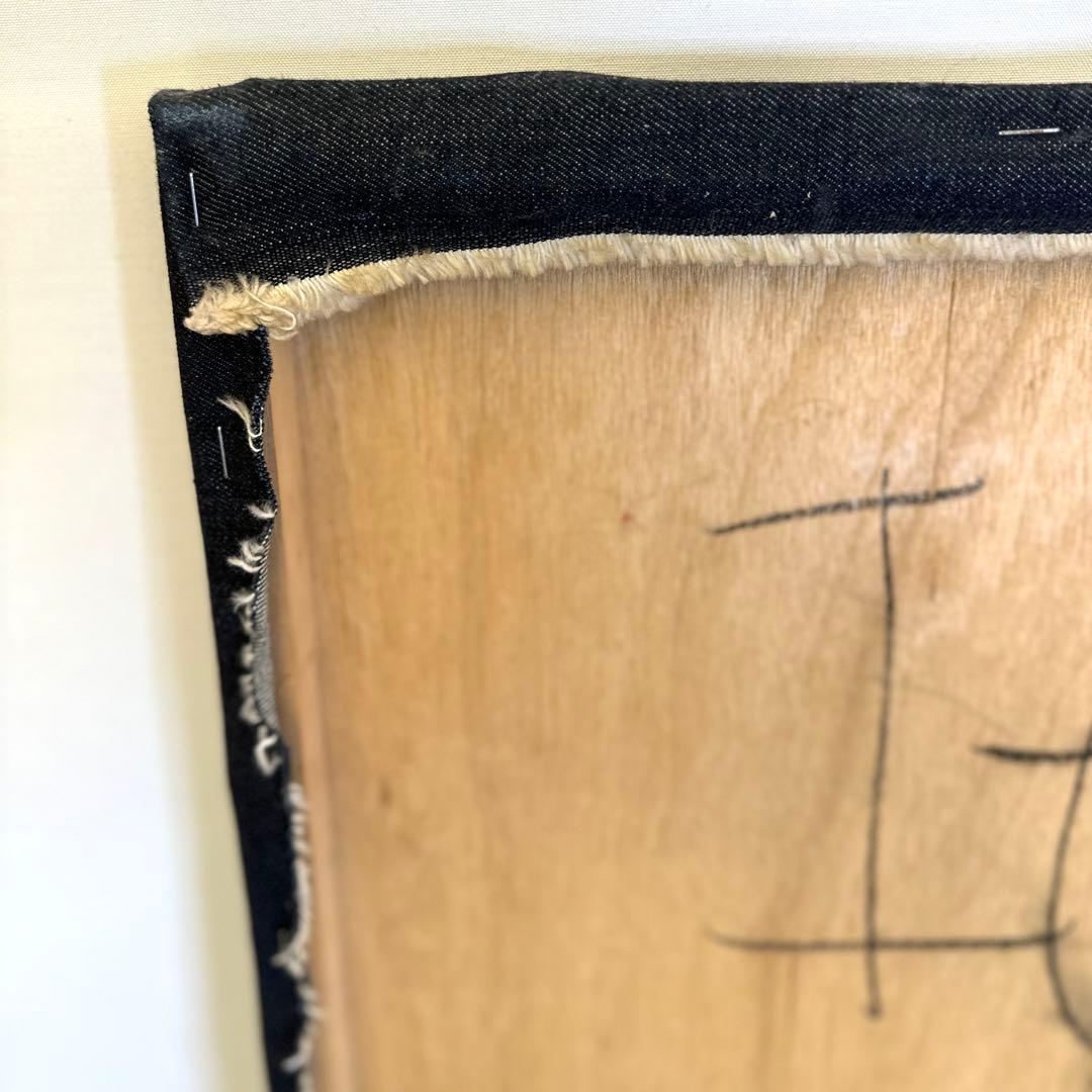 デニム 特大 ブリーチ アート 絵 一点物 店舗 展示品