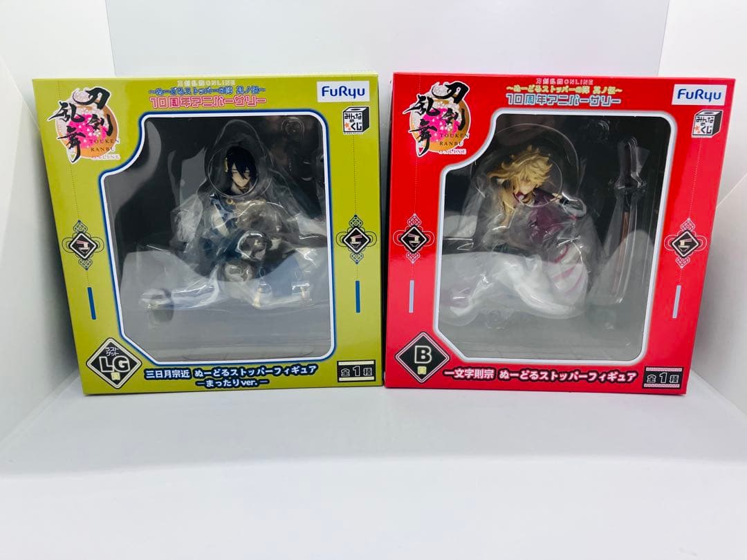 刀剣乱舞　くじ　B賞　一文字　ラストゲット　三日月　ぬーどるストッパーフィギュア