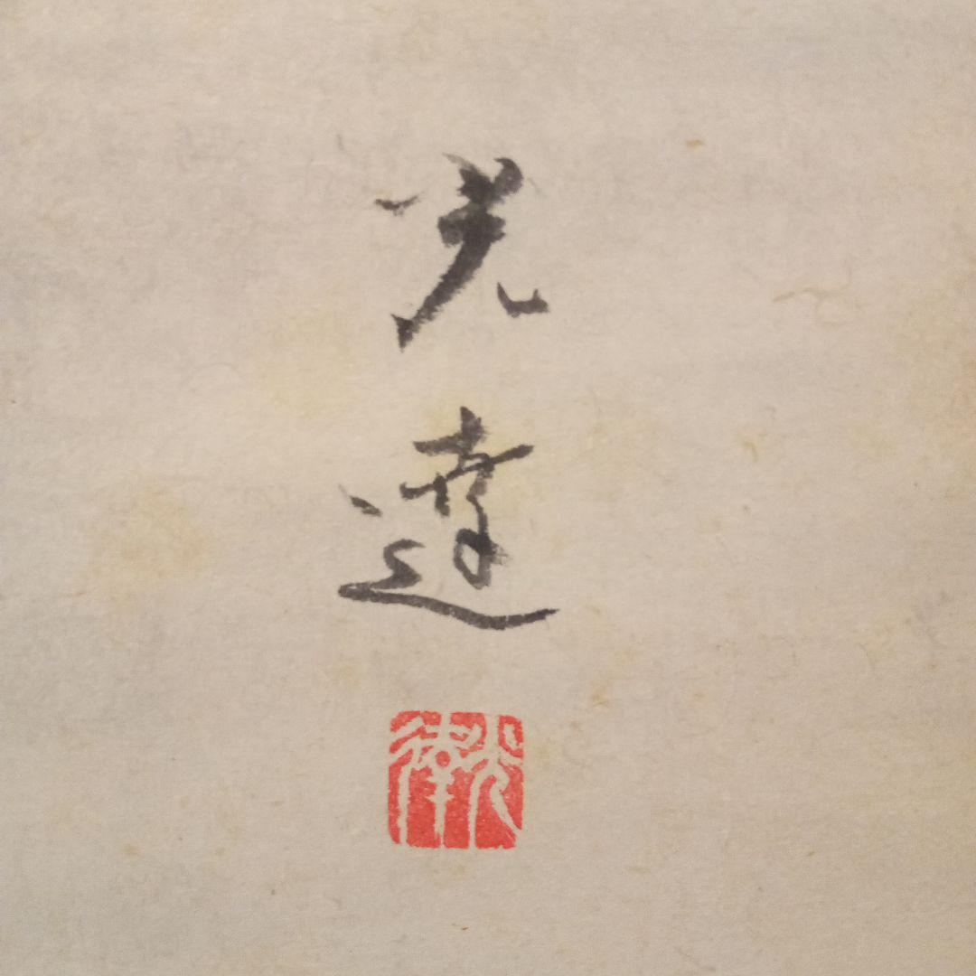 真作「名品希少大作」掛け軸 鯉の光達 森田光達(雙鯉・識箱)