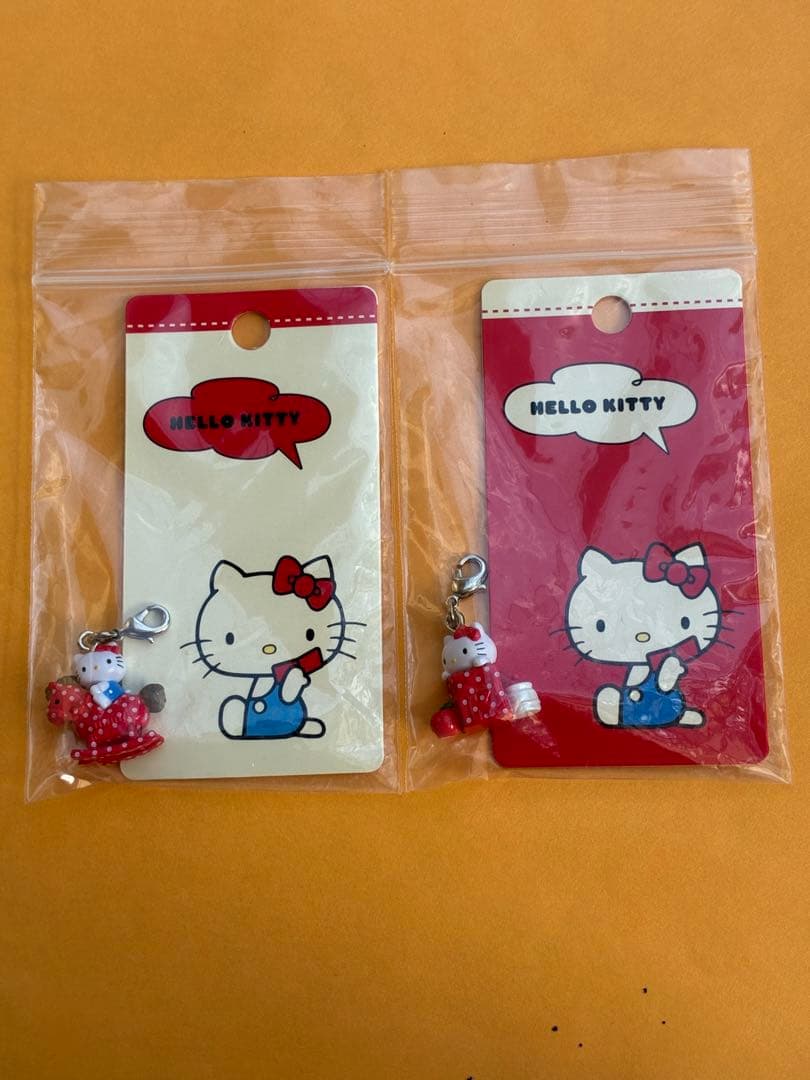 ★激レア★もしもしキティ ファスナーマスコット 根付 2個セット 木馬 リンゴ