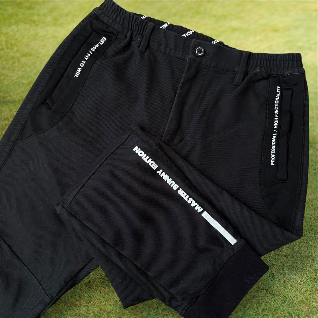 現行モデル　マスターバニー　ジョガーパンツ　黒　M〜L相当　コットン素材　4