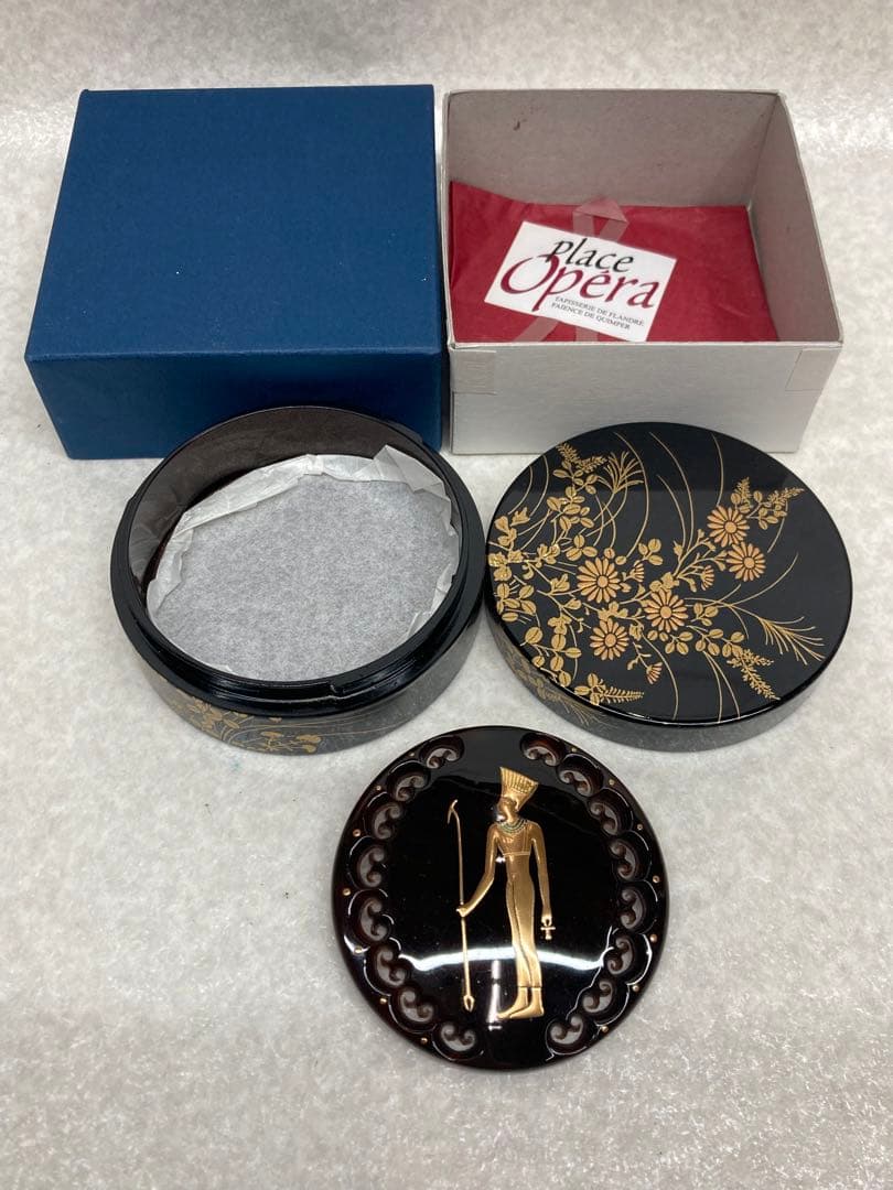 希少 大きめ 蒔絵師 松山武司作 本鼈甲 金蒔絵 ブローチ ペンダント 螺鈿