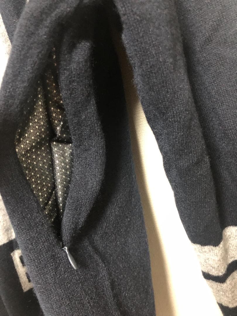 未使用 5万 カシミヤ天竺 DIAPLEX ネイビー 4 M 紺 プルオーバー