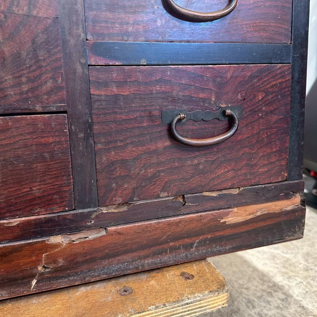 8Φ 江戸長火鉢 関東火鉢 囲炉裏 五徳 小民具 古道具 幅76㎝ 昭和レトロ