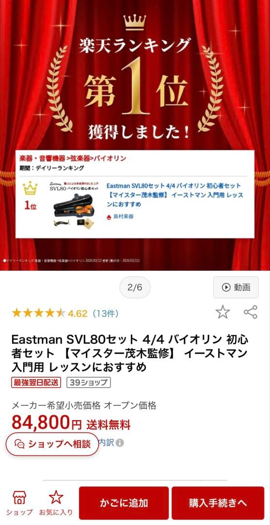 【島村楽器限定】バイオリン　ヴァイオリン　【マイスター茂木監修】