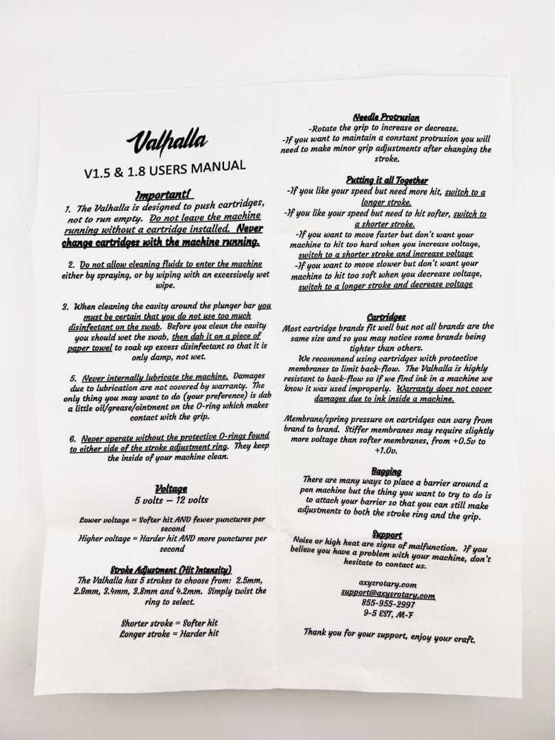 【ストローク5段階調整可】Axys Valhalla タトゥーマシン