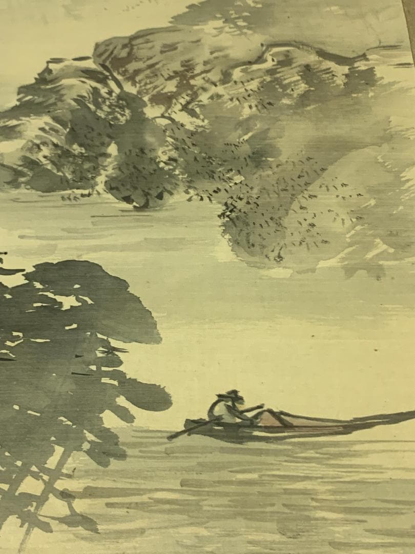 掛け軸　林雲鳳　水墨画　山水　時代物　古道具　茶道具　年代物