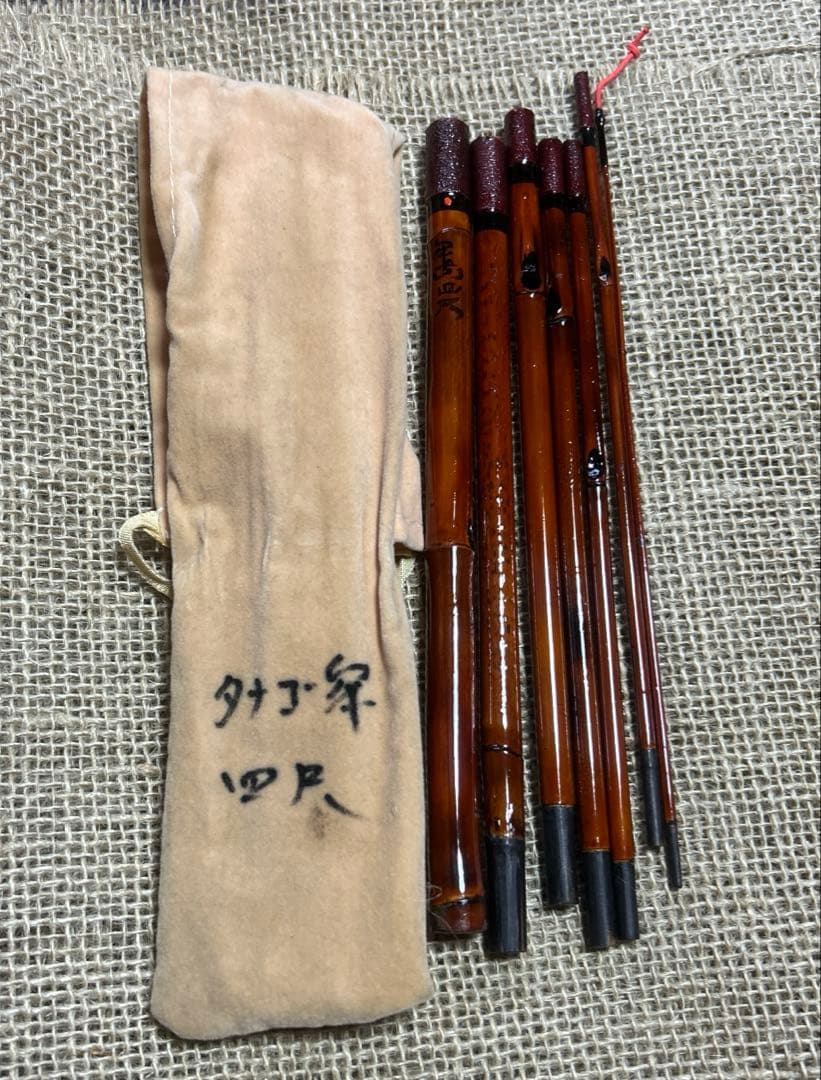 【ハンドメイド】竹竿　タナゴ竿　4尺　仕掛けSET