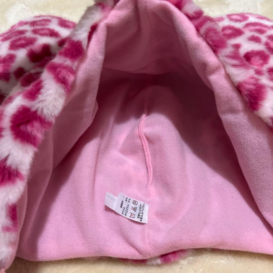 ディズニー　ファンキャップ　ミニー　ヒョウ柄