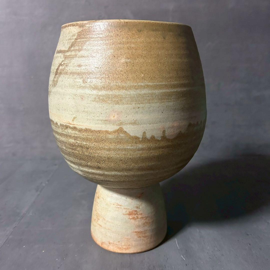 陶芸 オブジェ 花器 顔モチーフ 木箱付き 福島テレビ本社竣工記念