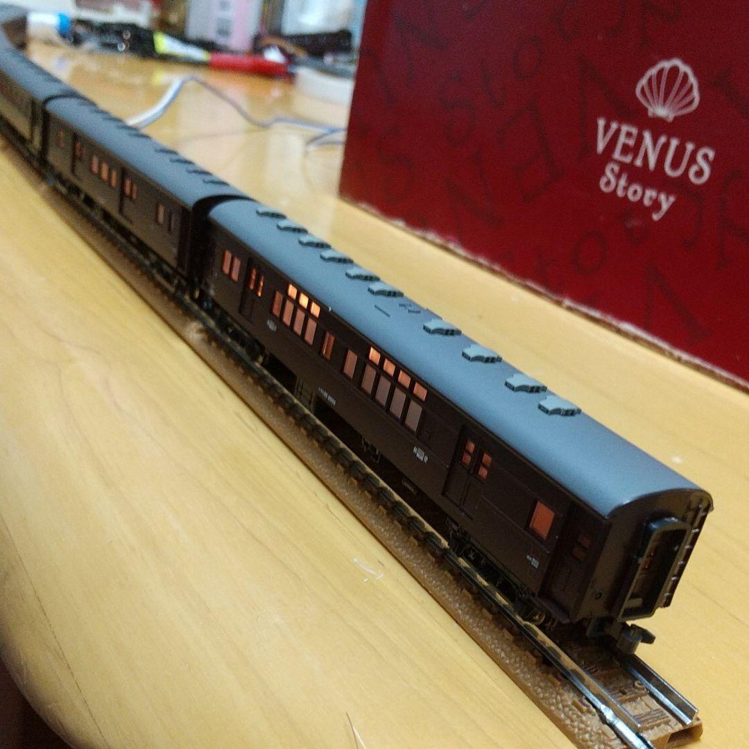 KATO/マユ35他、 茶色旧型客車5両セット*室内灯つき