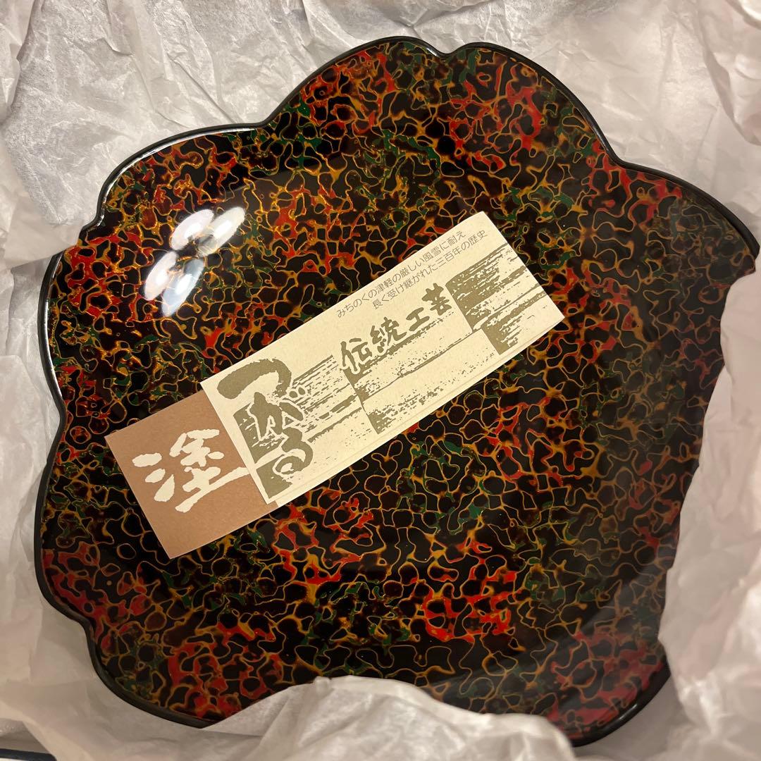 【イシオカ工芸】　桜鉢　津軽塗　唐塗呂上