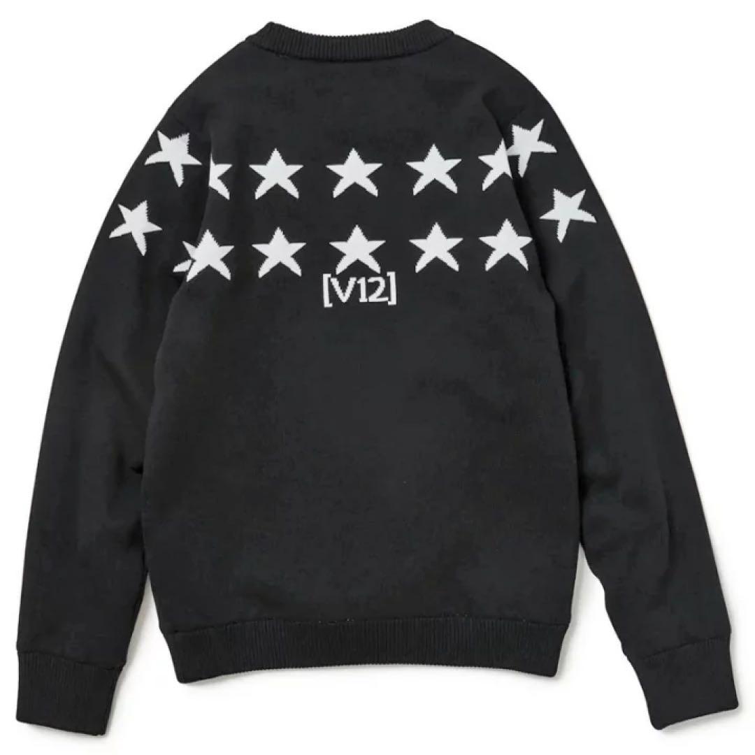 【美品】V12ゴルフレディース クールネックセーター 防風裏地付