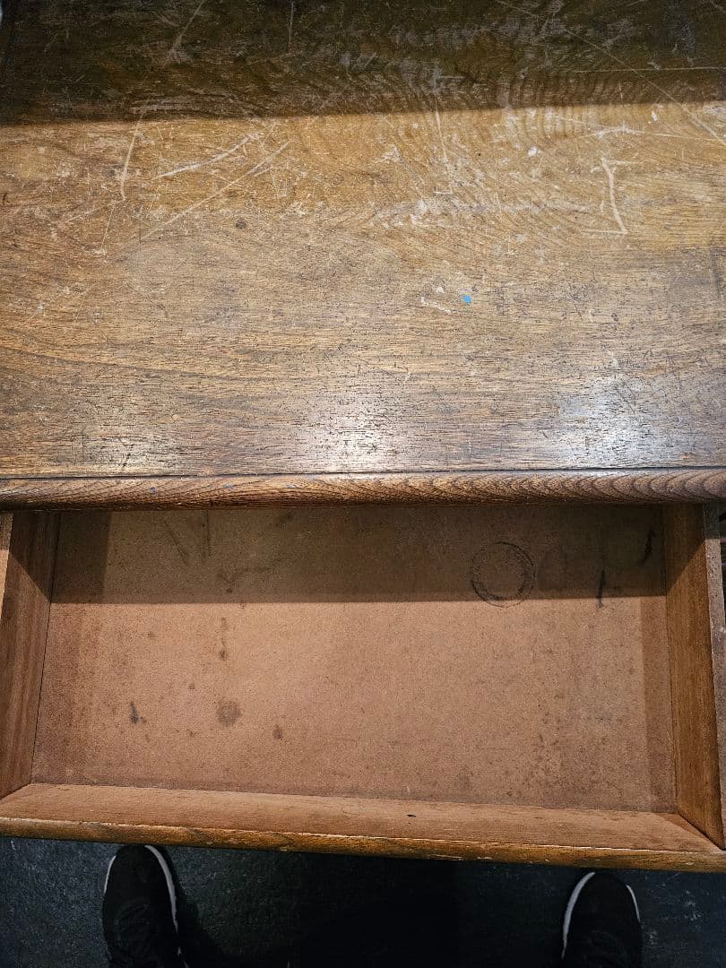 デスク　机　学習机　引き出し　テーブル　作業台　木製　昭和レトロ　アンティーク