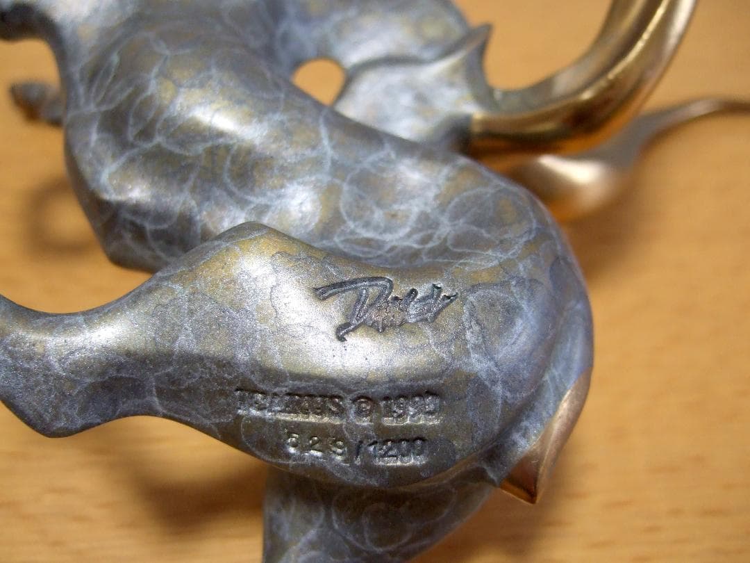 ガゼル 鹿 真鍮 置物 在銘 / ブロンズ アート