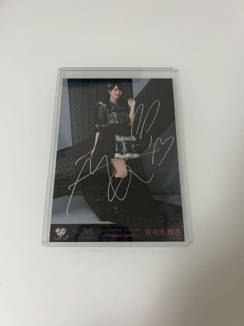 イコラブ　直筆　佐々木舞香　黒衣装　ヒキ　アリーナツアー