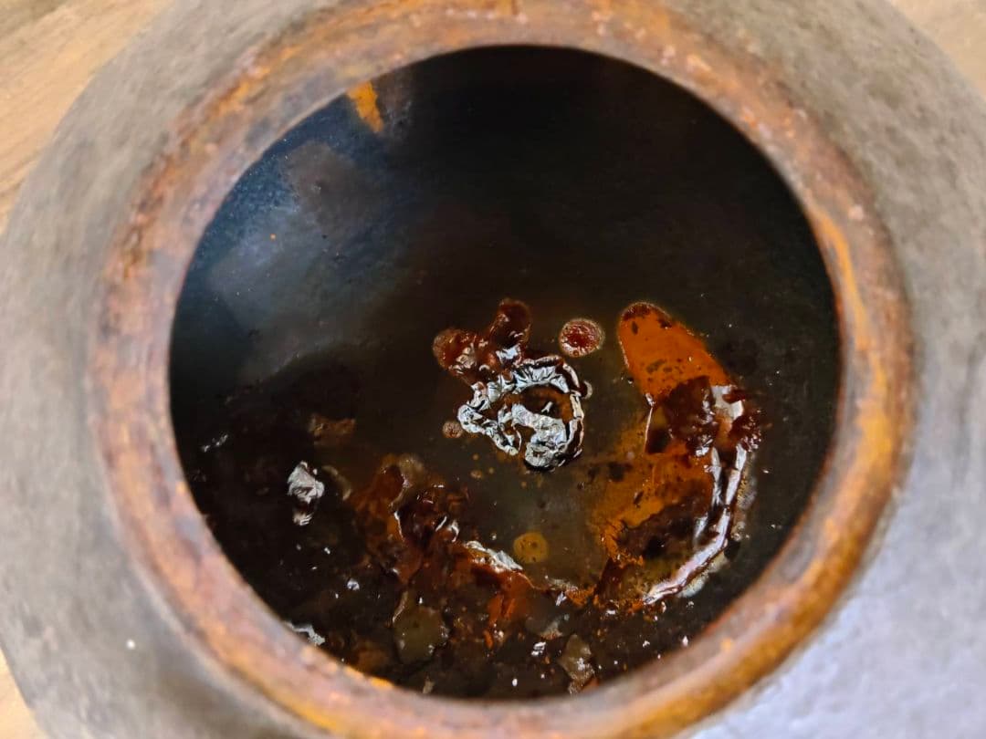 ★南部釜師 及川鉄作 雲龍紋平丸形鉄瓶 茶道具　レトロ　当時物　アンティーク