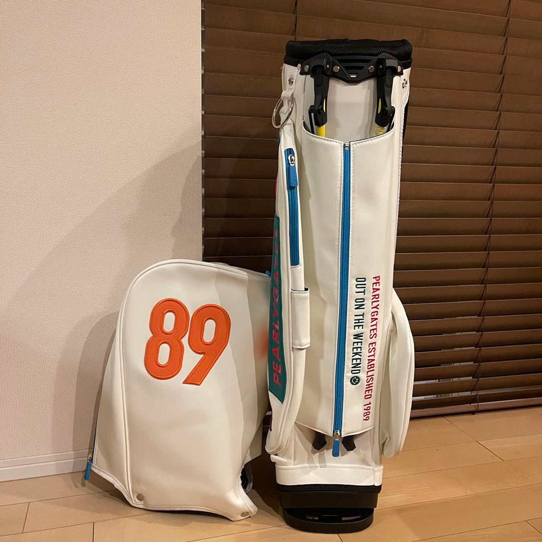 【即発送】PEARLY GATESパーリーゲイツ キャディバッグ ゴルフバッグ白