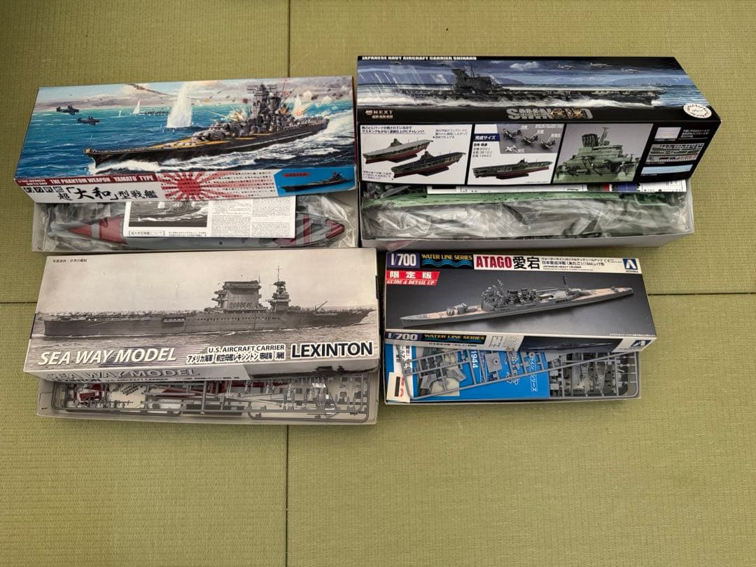 プラモ ウォーターライン 戦艦 空母 戦闘機 19点まとめ売り