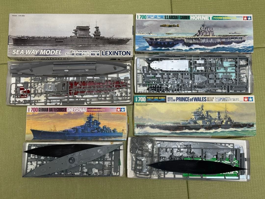 プラモ ウォーターライン 戦艦 空母 戦闘機 19点まとめ売り