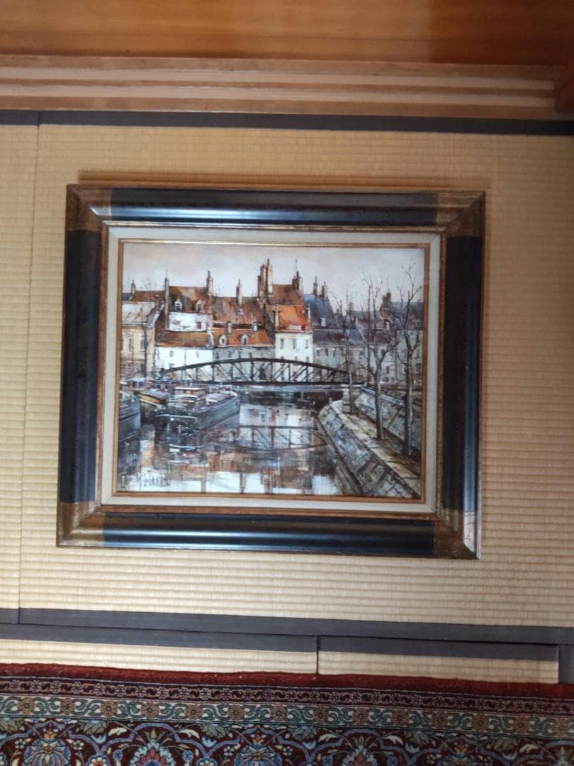 絵画　ジラール「運河の反映」