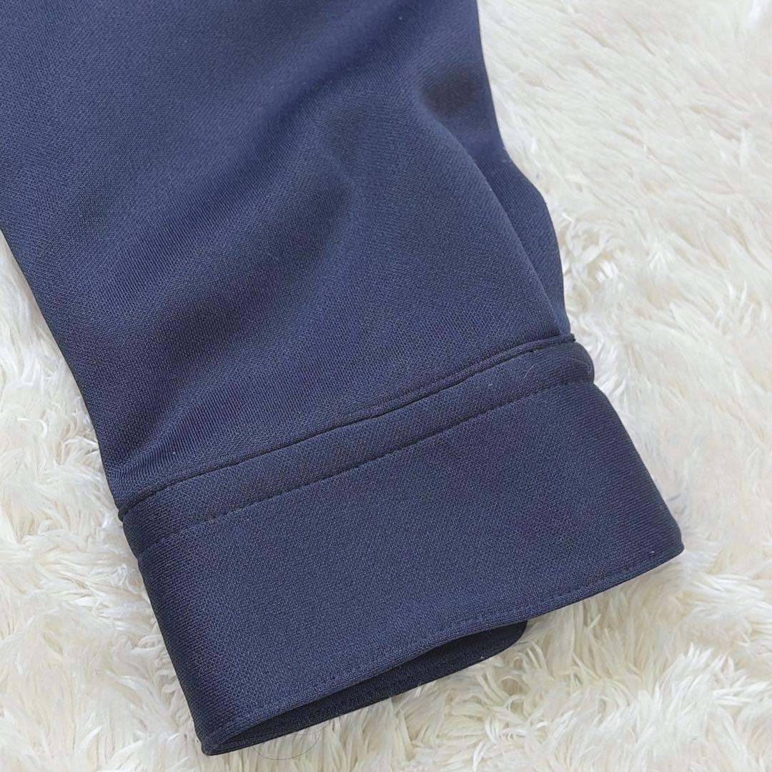 【美品】 BEAMS GOLF 長袖 ポロシャツ 裏フリース 日本製 XL 紺