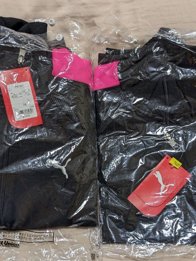 値下げ！2着セットPUMA ネオンカラー Lサイズ 黒/ピンク P47407
