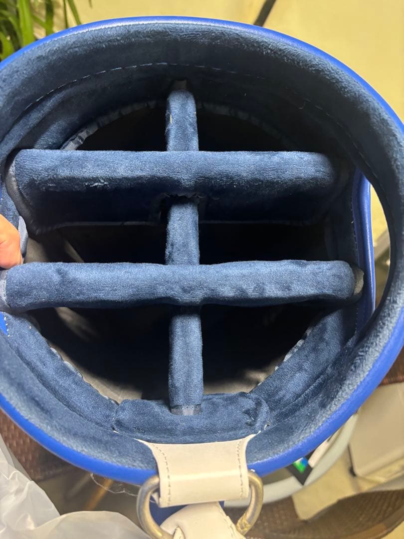 Mizuno ツアーモデルゴルフキャディバッグ ホワイト/ブルー