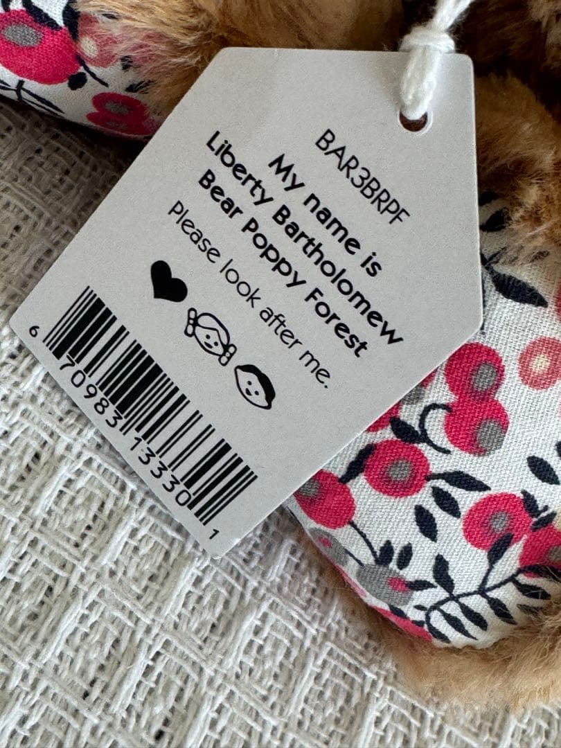 リバティ ウィルトシャー バルトロミュー ベア NWTぬいぐるみ