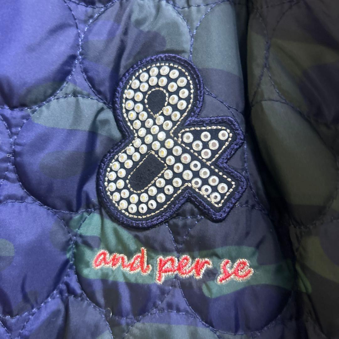 and per se♡フード付きリバーシブルネイビーカモフラージュベスト値下げ❗️