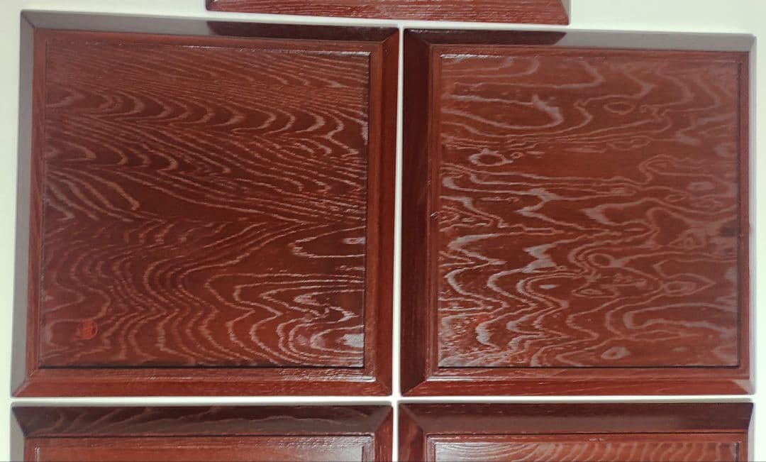 人間国宝　大野昭和斎　霞塗　懐石膳　5客セット