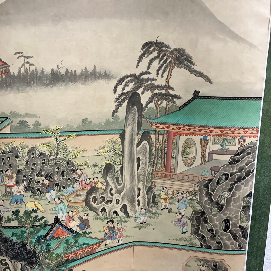 百雪霞影図 掛軸 日本画