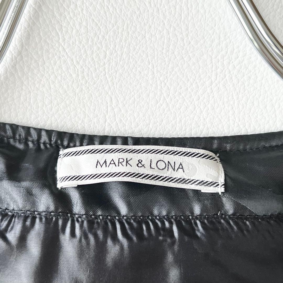 3265【美品】マークアンドロナ　ダウンベスト カモフラ柄 スカルロゴ　S 黒