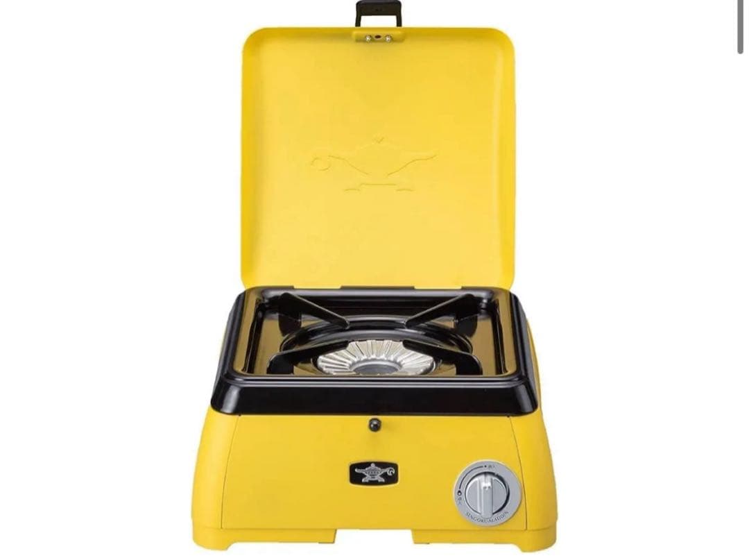 アラジン ポータブル カセットコンロ 卓上 1口 かまど シングル イエロー