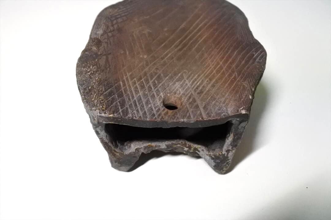 アンティーク　鬼面　掛花生　陶磁器 a