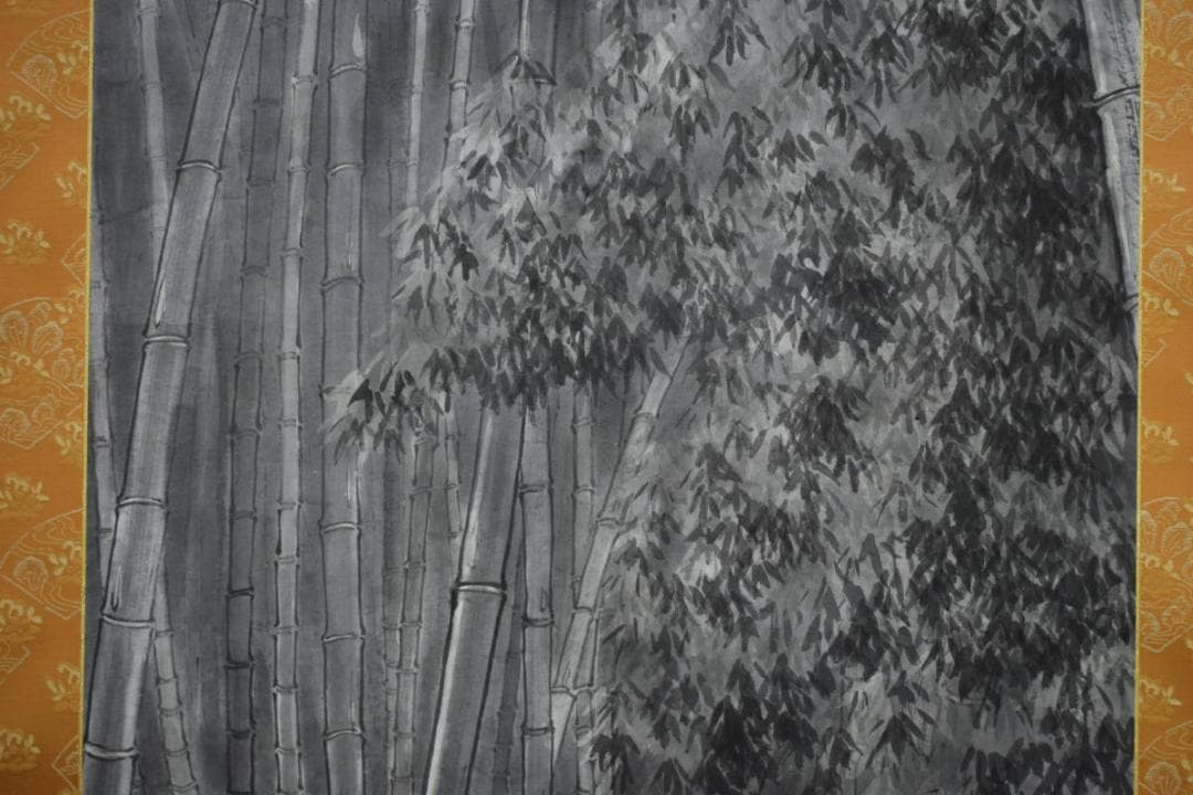 不詳/作者不詳/竹林図/山水/布袋屋掛軸HK-32