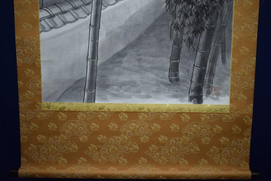 不詳/作者不詳/竹林図/山水/布袋屋掛軸HK-32