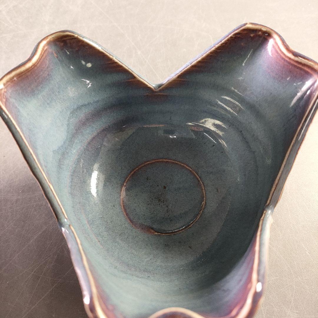 A884-6/清水六兵衛 造/紫翠釉向付/5客/盛鉢/飾皿/小鉢/