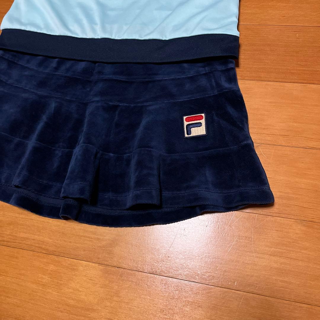 フィラ シャツ、ベロアスカート　２点セット