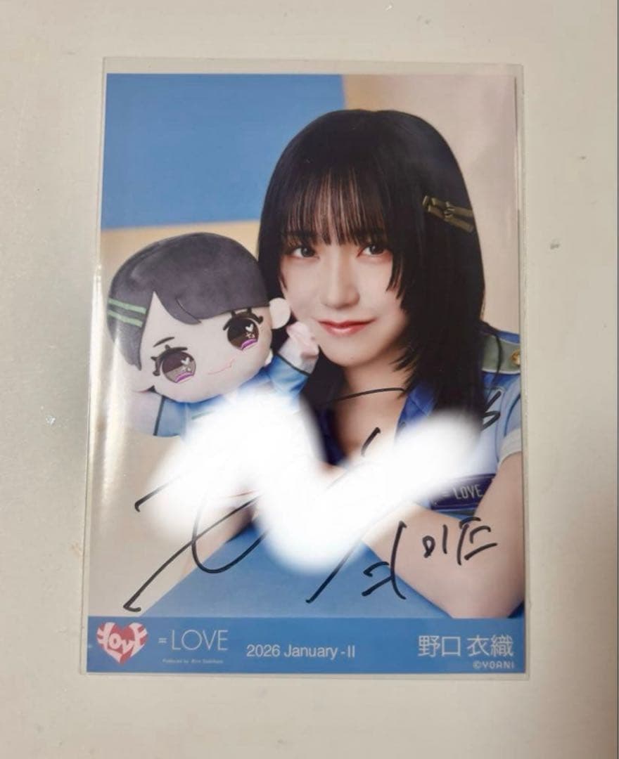最終値下げ！ イコラブ　生写真　直筆　野口衣織