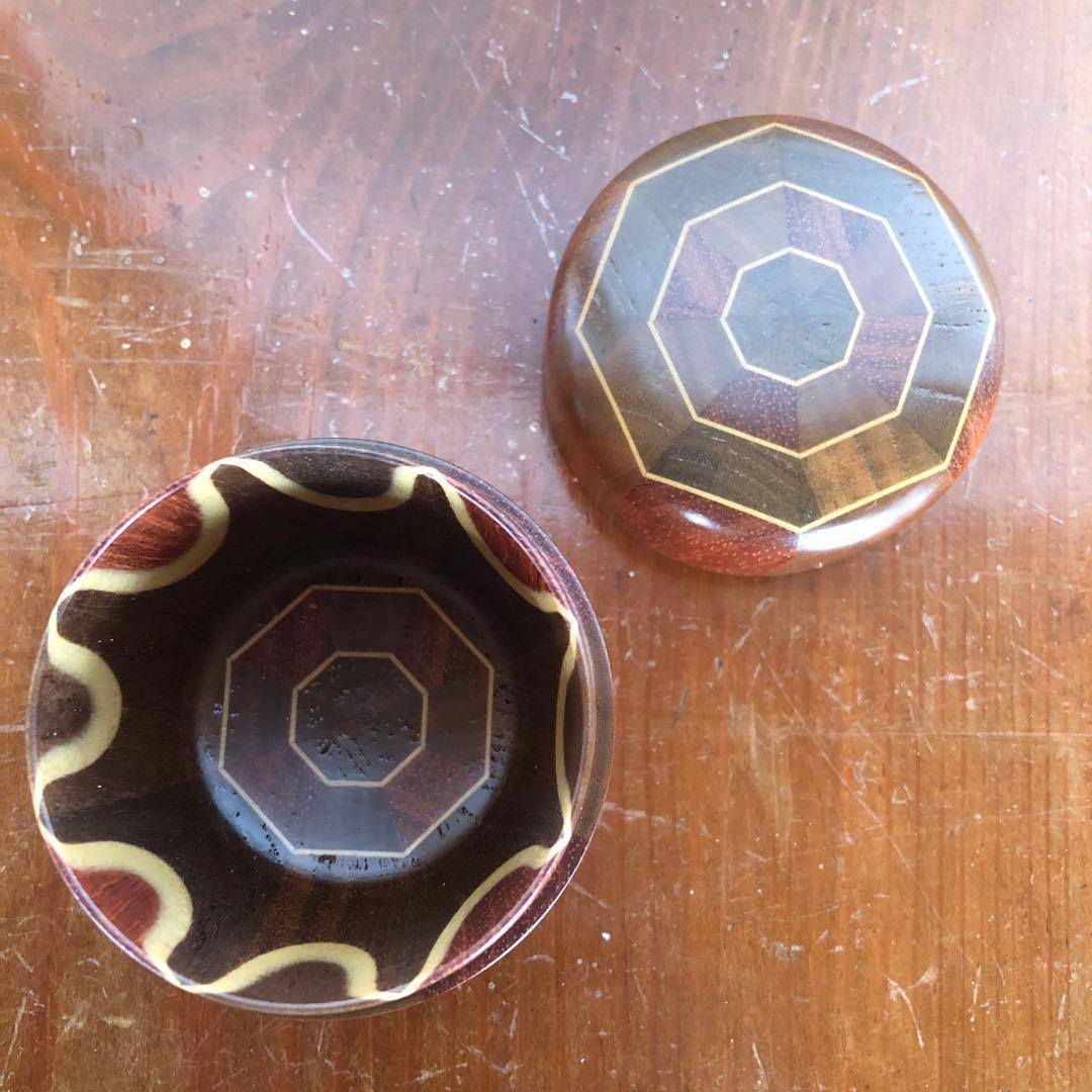 寄木細工 箱根細工 棗 無垢 茶入れ なつめ 合子 茶道具 茶道 抹茶 茶筒