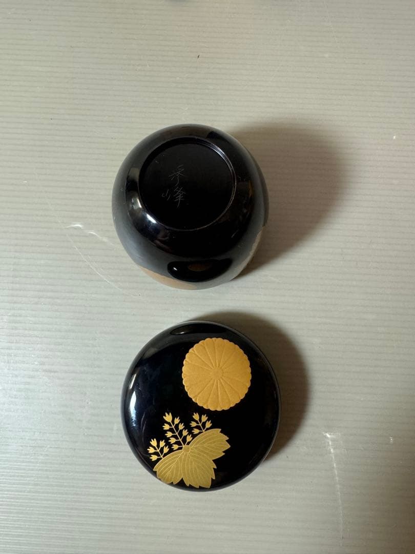 2881 茶道具　 棗　菊の御紋　未使用