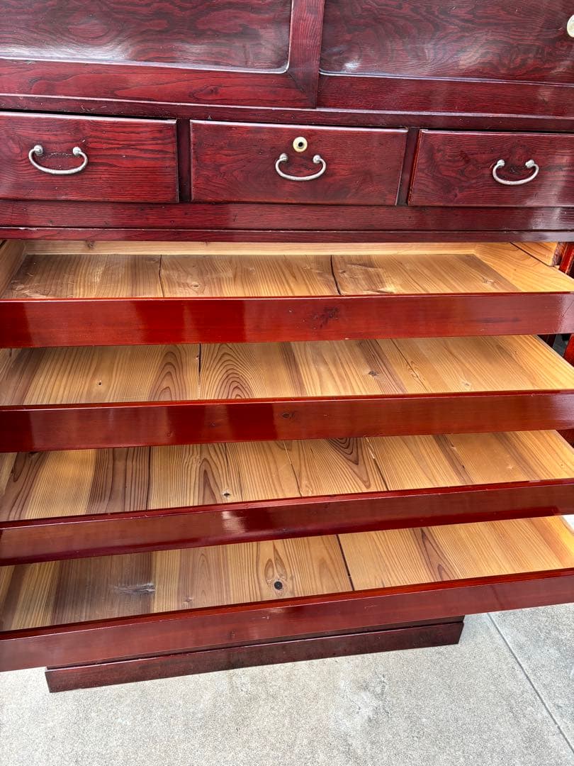 木製アンティーク箪笥 引き出し付き