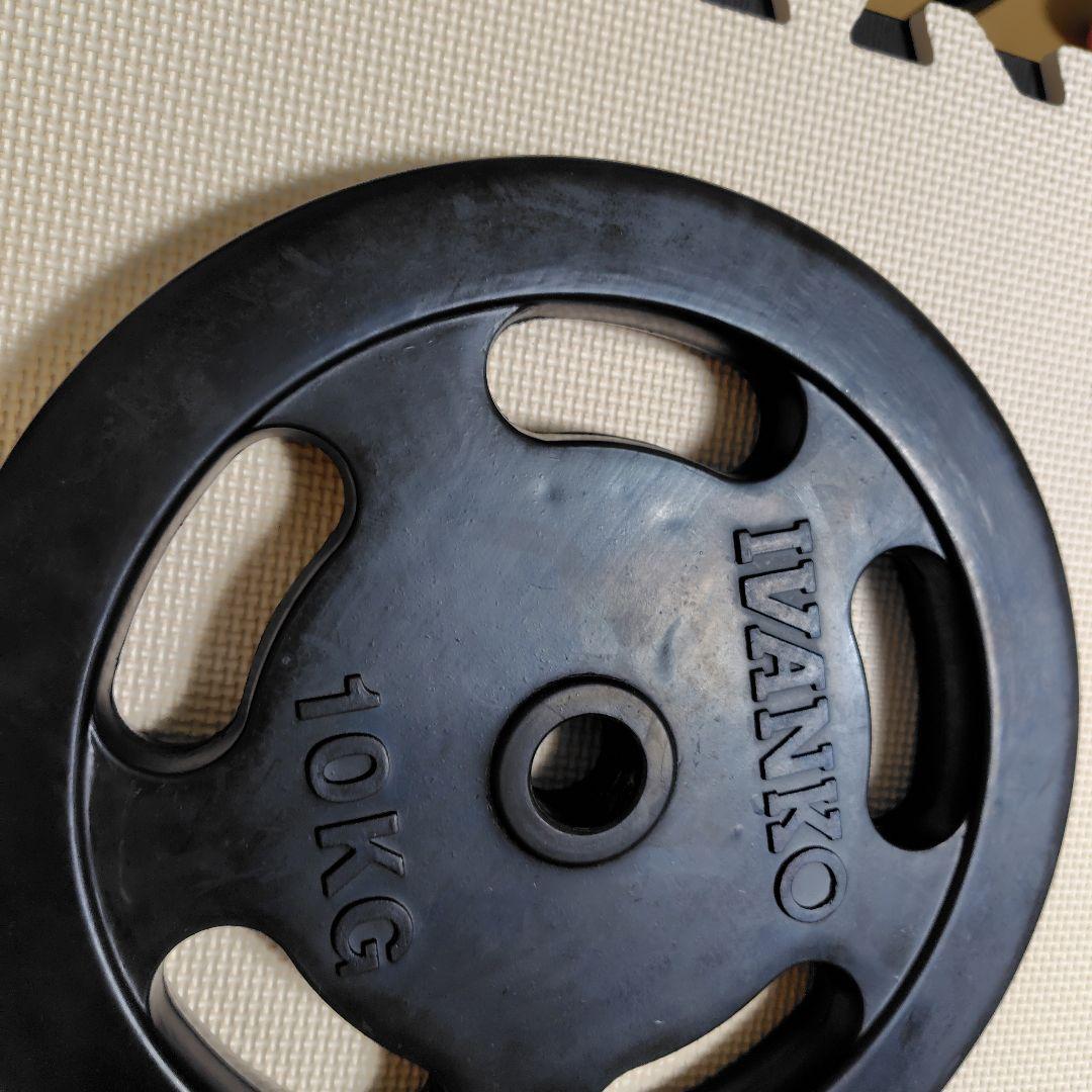 IVANKO ダンベルプレート 10kg 2枚セット ラバープレート 28mm