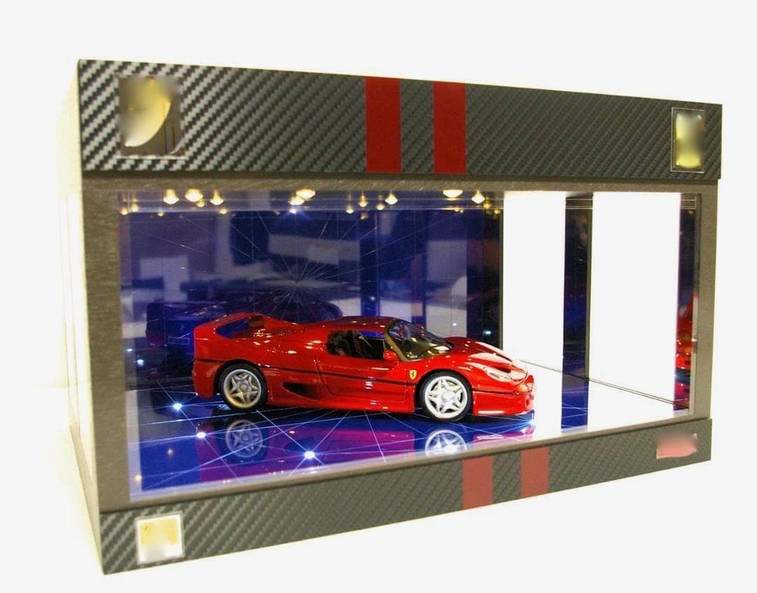 かおりこオーダー品・コバルトブルー幾何学・ディスプレーBOX/ネオジオラマ